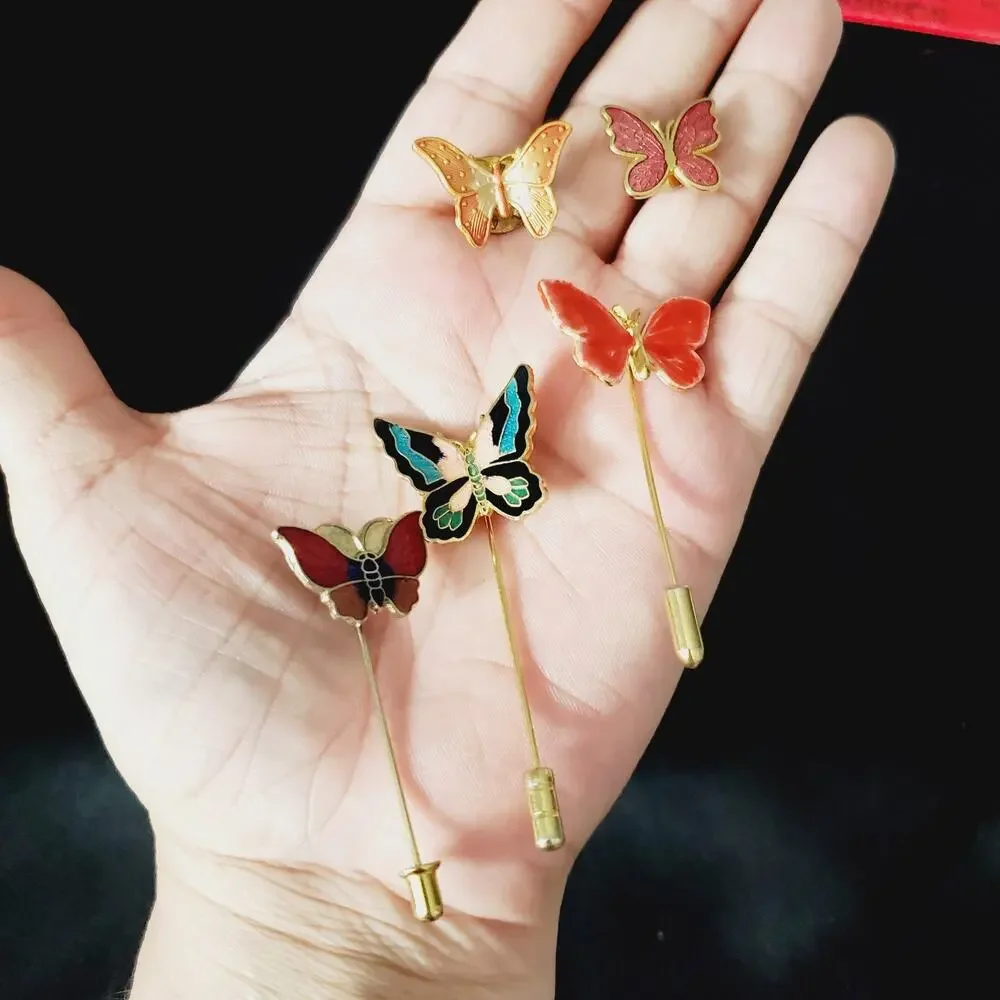 Vintage Lot of 5 Butterfly Pin Brooch Women's Colorful Collectible Insect Love